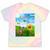 Frutiger Aero Aesthetic Tech Scenery Fishes Sunflower Raglan Baseball Tee Tie-Dye T-Shirts Hazy Rainbow Tie-Dye
