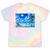 Frutiger Aero Beach Y2k Aesthetic Palm Tree Sand Ocean Tie-Dye T-Shirts Hazy Rainbow Tie-Dye