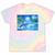 Frutiger Aero Dolphin Sunset Ocean With Palm Trees Y2k Tie-Dye T-Shirts Hazy Rainbow Tie-Dye