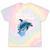 Frutiger Aero Splashy Dolphin Y2k Aesthetic Graphic Premium Tie-Dye T-Shirts Hazy Rainbow Tie-Dye