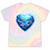 Frutiger Aero Y2K Heart Tie-Dye T-Shirts Hazy Rainbow Tie-Dye