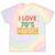 I Love 70's Music Retro Style Nostalgia Vibe 1970 70's Party Tie-Dye T-Shirts Hazy Rainbow Tie-Dye