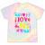 I Love The 90'S 90s Nostalgia Premium Tri-Blend Tie-Dye T-Shirts Hazy Rainbow Tie-Dye