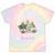 North Pole Tree Farm Merry Christmas Holiday Scene Nostalgia Tie-Dye T-Shirts Hazy Rainbow Tie-Dye