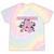 Nostalgia 80s 90s Retro Style Graphics Rose Pink Flower Tie-Dye T-Shirts Hazy Rainbow Tie-Dye