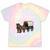 Please Be Patient I'm From The 1900s Amish Wagon & Vintage Premium Tie-Dye T-Shirts Hazy Rainbow Tie-Dye