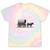 Please Be Patient I'm From The 1900s Oxen And Wagon Tie-Dye T-Shirts Hazy Rainbow Tie-Dye