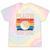 Pluto Never Forget Space Nostalgia Astronomy Humor Premium Tri-Blend Tie-Dye T-Shirts Hazy Rainbow Tie-Dye