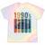 Retro Nineties Style Audio Tape Nostalgia Year 1990 Tie-Dye T-Shirts Hazy Rainbow Tie-Dye