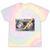 Rewind Cassette Tape Nostalgia 80s 90s Retro Music Lover Tie-Dye T-Shirts Hazy Rainbow Tie-Dye