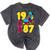 1987 Retro Raised In The 80s Old School Nostalgia Vibes Mineral Wash Tshirts Mineral Black