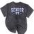 Blue Bow Coquette Floral Senior 2026 Graduation Class Mineral Wash Tshirts Mineral Black