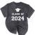Class Of 2024 Graduation Mineral Wash Tshirts Mineral Black