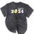 Class Of 2024 Senior Softball Player Graduation Mineral Wash Tshirts Mineral Black