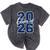 Class Of 2026 Graduation Varsity Navy Blue Letters Premium Tri-Blend Mineral Wash Tshirts Mineral Black