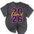 Class Of 2026 Graduation Varsity Purple And Yellow Letters Mineral Wash Tshirts Mineral Black