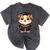 Cute Hamster Graduation Mineral Wash Tshirts Mineral Black