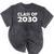 Distressed Graduation Class Of 2030 Mineral Wash Tshirts Mineral Black