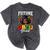 Future HBCU Grad Girl HBCU Toddler Kids Graduation Mineral Wash Tshirts Mineral Black