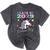 Girls Class Of 2029 Magical Unicorn Graduation Cap Mineral Wash Tshirts Mineral Black