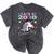 Girls Class Of 2030 Magical Unicorn Graduation Cap Mineral Wash Tshirts Mineral Black