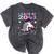 Girls Class Of 2041 Magical Unicorn Graduation Cap Mineral Wash Tshirts Mineral Black