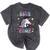 Girls Pre-K Graduation Magical Unicorn Mineral Wash Tshirts Mineral Black