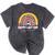 HAPPY LAST OF DAY SCHOOL Rainbow Teacher Student Graduation Mineral Wash Tshirts Mineral Black