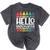 Hello Kindergarten First Day Back To School Graduation Mineral Wash Tshirts Mineral Black