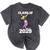 Kids Class Of 2029 Shirt Graduation Dabbing Mermaid Shirt Mineral Wash Tshirts Mineral Black