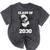 Kids Class Of 2030 Shirt Graduation Dabbing Panda Shirt Mineral Wash Tshirts Mineral Black