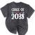 Kindergarten Class Of 2038 First Day School Graduation Girls Mineral Wash Tshirts Mineral Black