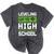 Leveling Up To High School Tee Shirt Gaming Graduation Mineral Wash Tshirts Mineral Black