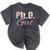 PhD Girl Doctorate Degree Graduation Women Her Psychology Mineral Wash Tshirts Mineral Black