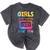 Retro Girls Just Wanna Have Fun Nostalgia 1980s 80's Premium Tri-Blend Mineral Wash Tshirts Mineral Black