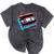 Retro VHS Vaporwave Video Cassette Nostalgia Geek Chic Premium Tri-Blend Mineral Wash Tshirts Mineral Black