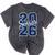 Senior 2026 Graduation Varsity Navy Blue On The Back Mineral Wash Tshirts Mineral Black