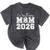 Senior 2026 Wrestling Mom Proud Senior 2026 Mom Graduation Mineral Wash Tshirts Mineral Black