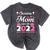 Senior Mom Of A Class Of 2022 Heart School Graduation Mineral Wash Tshirts Mineral Black