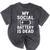 My Social Battery Is Dead Introvert Quote Mineral Wash Tshirts Mineral Black