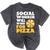 Social Worker Will Work For Pizza Graduation Mineral Wash Tshirts Mineral Black