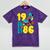 1986 Retro Raised In The 80s Old School Nostalgia Vibes Mineral Wash Tshirts Mineral Purple