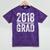 2018 Kinesiology Graduation Exercise Graduate Degree Mineral Wash Tshirts Mineral Purple