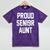 2019 Senior Aunt SEN19R Class Graduation Party T Shirt Mineral Wash Tshirts Mineral Purple