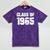 Class Of 1965 High School College Graduation Reunion Mineral Wash Tshirts Mineral Purple