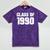 Class Of 1990 High School College Graduation Reunion Mineral Wash Tshirts Mineral Purple