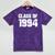 Class Of 1994 High School College Graduation Reunion T-Shirt Mineral Wash Tshirts Mineral Purple