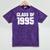 Class Of 1995 High School College Graduation Reunion T-Shirt Mineral Wash Tshirts Mineral Purple