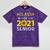 Class Of 2021 Senior Graduation Sunflower Mineral Wash Tshirts Mineral Purple