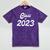 Class Of 2023 Graduation School Spirit Her Senior Script Mineral Wash Tshirts Mineral Purple